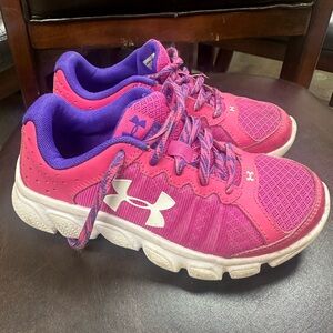 Under Armour Pink and Purple Athletic Shoes with Mesh Design